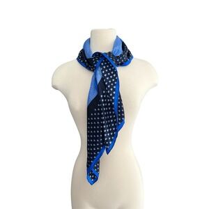 Evil Eye Blue Navy Square Scarf 34x34 Multipurpose Sophisticated Preppy